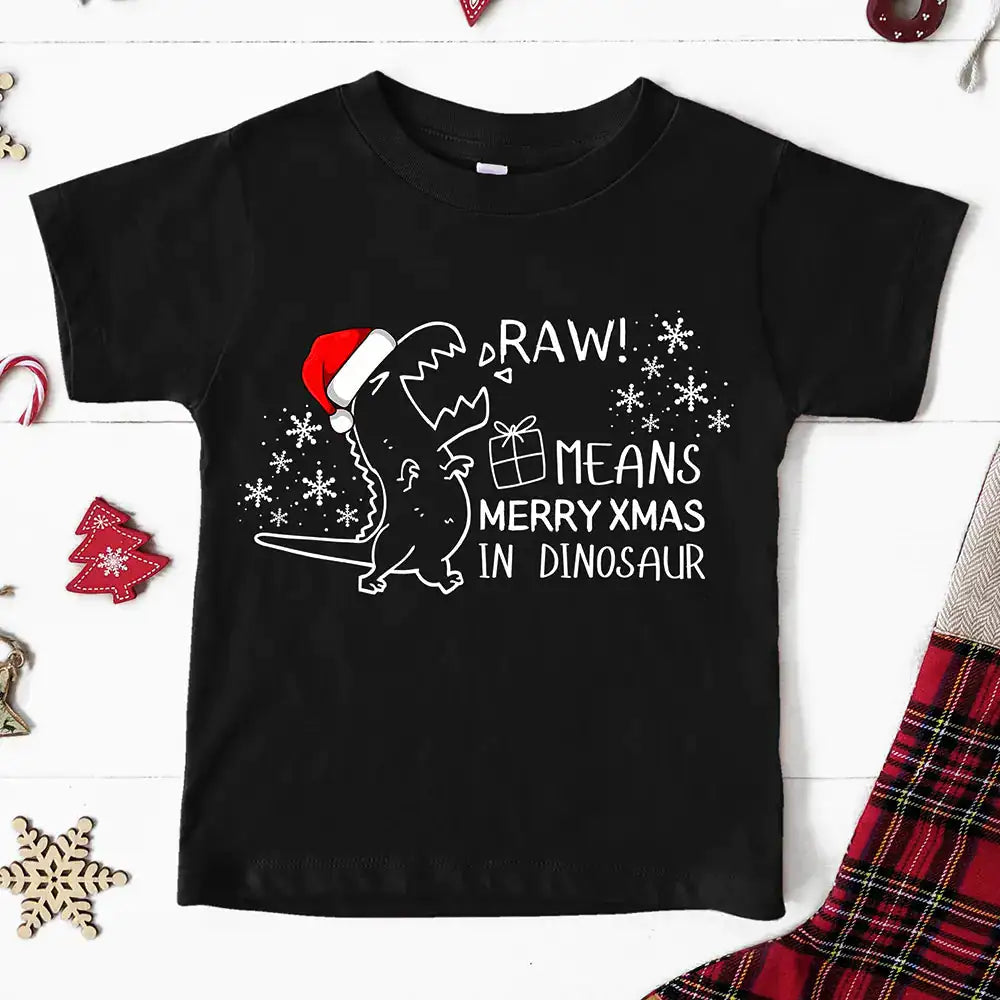 Dino Christmas Shirt For Toddlers/Adults