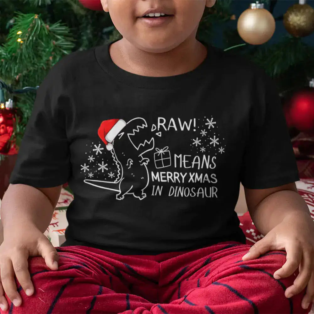 Dino Christmas Shirt For Toddlers/Adults