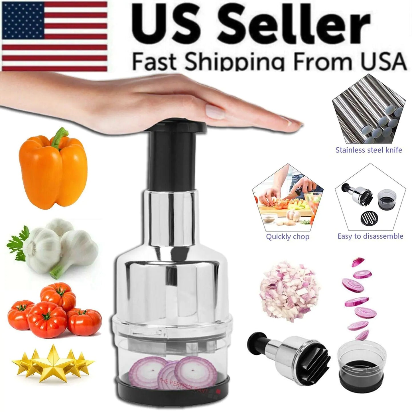 Multi-Function Veggie Chopper Cutter Slicer